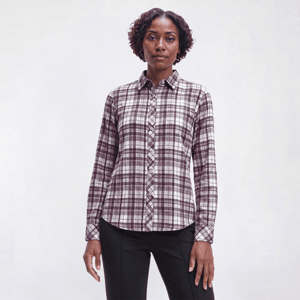 Womens Hasting & Smith Long Sleeve Plaid Flannel - Tulipwood